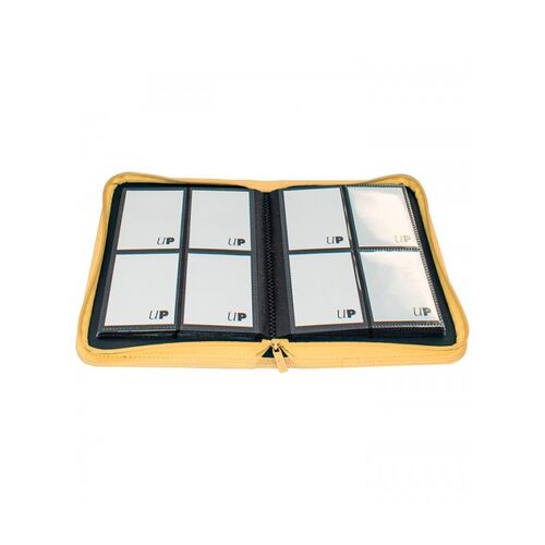 Ultra Pro - Archivador con cremallera 4 Bolsillos 160 cartas - Amarillo