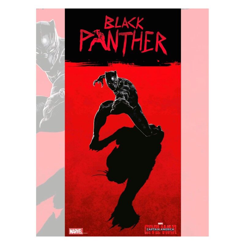 Poster vidrio - Capitán América Civil War - Black Panther (30x60cm)