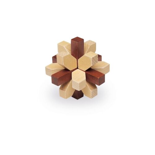 Cubo Puzzle Madera 100% - Flower 10x10cm