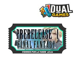 TICKET PRERELEASE I MTG FINAL FANTASY  VIERNES