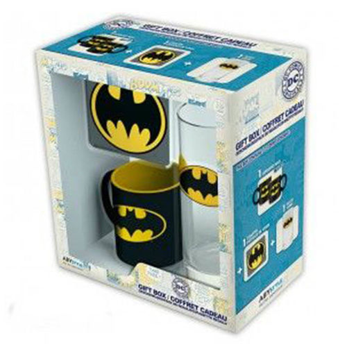 Pack Taza Cafe + Posavasos + vasos Batman